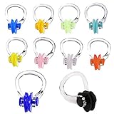 KINDPMA 10 Stück Schwimmen Nase Clip Nasenklammer Kinder Wasserdicht...