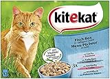 Kitekat Katzenfutter Fisch-Box in Gelee, 12 Stück (12 x 100 g)