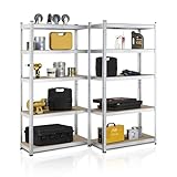 Juskys 2er-Set Lagerregal Basic 2X 180x90x40cm (HxBxT) | 1750 kg | 10 Böden |...