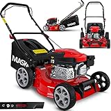 KESSER® Benzin Rasenmäher 3in1 | 42 cm Schnittbreite | 7-fache...