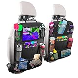Carehabi Rückenlehnenschutz Auto Kinder mit 10 Zoll iPad/Tablet-Tasche, 600D...