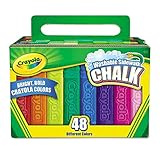 Crayola Farbenfrohe Straßenkreide Box mit 48 Stück Kreide für Strassen und...
