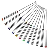 Prasacco 12 Stück Fonduegabeln, Grillgabeln aus Edelstahl 24 cm Fondue-Sticks mit...