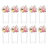 CCAUUB Hochzeitsdeko Tisch Blumenständer Klarer Boden Acrylsäule Blumenständer 10...