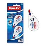 Tipp-Ex Korrekturroller Mini Pocket Mouse, 6m x 5mm, 2er Pack, Ideal für das Büro, das...