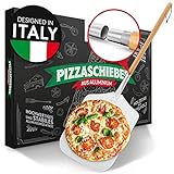Pizza Divertimento [DAS ORIGINAL - Pizzaschieber - Pizzaschaufel aus rostfreiem Aluminium...