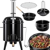 KESSER® Gulaschkessel Gulaschkanone | Eintopfofen mit Grillfunktion Ofen Grill Kugelgrill...