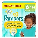 Pampers Baby Windeln Größe 6 (13kg+) Premium Protection, Extra Large, MONATSBOX, bester...