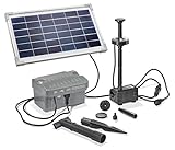 Solar Teichpumpe 8 Watt Solarmodul 300 l/h Förderleistung mit Akku und LED...