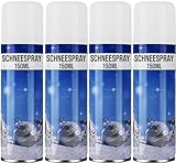 My-goodbuy24 4er Set Kunstschnee - Spraydose 150ml mit Dekoschnee - Schneespray zum...