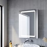 SONNI Spiegelschrank Bad Badezimmer Spiegelschrank mit Beleuchtung 50 × 70cm beschlagfrei...