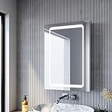SONNI Spiegelschrank Bad Badezimmer Spiegelschrank mit Beleuchtung 50 × 70cm...