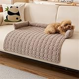 Herifam Hundedecke Sofa mit Rand, Hundekissen Waschbar, 75x75 cm Sofaschutz Hund,...