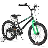 Glerc Kinderfahrrad 18 Zoll Fahrrad mit Stützrädern & Flaschenhalter für 6 7 8 9 10...