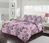 Kampala Hill Amelia Bettwäsche-Set, fliederfarbenes Blumenmuster, Kingsize-Bett