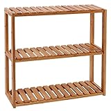 SONGMICS Badregal, Badezimmerregal, Bambus-Regal, Pflanzenregal mit 3...