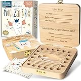 Madlino® Zahndose Milchzähne Mädchen & Jungen mit Zahnfee-Postkarte [PERSONALISIERBAR]...