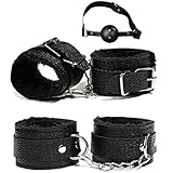Plüsch Handcuffs Handschellen Für Bondage Verstellbare Plüsch-Fesseln Für Hände &...