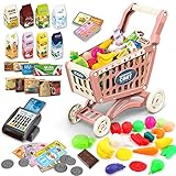 deAO Kinder Einkaufswagen Wagen für Lebensmittel Kleinkinder 65 Lebensmittel Obst Gemüse...
