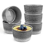 FHzytg 6 Stück Creme Brulee Schälchen Porzellan Auflaufform Klein, Auflaufform...