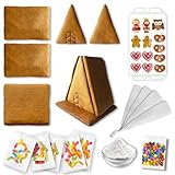 LEBKUCHEN WELT Lebkuchen Hexenhaus All-Inclusive Bastelset inkl. Zuckerfiguren...