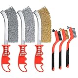 6 Stück Drahtbürsten Set, Edelstahl Kohlenstoff Messing Nylon Draht Scheuerbürsten für...