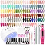 COSCELIA UV Nagellack Set mit UV Lampe, 35 Stück Nagelset Gelnägel Starterset mit...