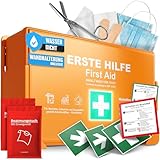 HELDENWERK Erste Hilfe Kasten nach neuer DIN 13157:2021 inkl. Wandhalterung &...