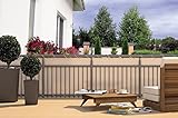 CV Balkon-Sichtschutz Balkon-Verkleidung Balkonumspannung Balkon-Windschutz Creme beige 24...