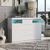 RanRan Moderne Kommode, Sideboard, Küchenschrank, Highboard, Mehrzweckschrank,...