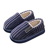 ZONTO Hausschuhe Herren Große Baumwollschuhe Winter Haushalt Plüsch Warme...