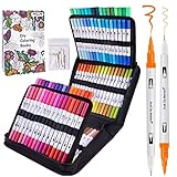 Dual Brush Pen Set, Filzstifte 100 Farben Fineliner Pinselstifte für Bullet Journal,...