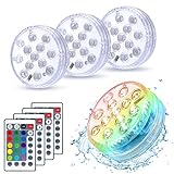 Unterwasser LED Licht, Mture Poolbeleuchtung Unterwasser,[4 Stück] LED-Poollicht mit...