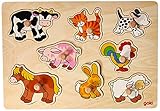 Goki 57873 - Steckpuzzle - Bauernhof VII, 30 x 21 cm, Gemischt