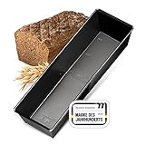 Zenker 6518 Brotbackform ausziehbar (28 - 40 cmx16cm), Kastenform, für saftige Brote und...