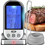 Retoo Grillthermometer Digitales Thermometer Kabellos, Bratenthermometer,...