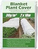 KAHEIGN 2 x 10M Wintervlies für Pflanzen, 30g/m² Schutzvlies-Abdeckung für...