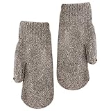 MULAIDI Winter Warm Gefüttert Frauen Solide Gestrickte Fleece Futter Kurze Vollfinger...