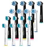 16 Stück Aufsteckbürsten Kompatibel mit Oral B Elektrische Zahnbürste, 8er Precision...