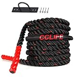 CCLIFE Battle Ropes Schlachtseil 9m 12m 15m Ø38mm Fitnesse Sport Tau Trainingsseil...