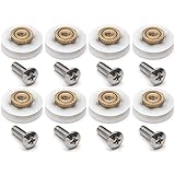YUANQIAN Rollen für Duschtüren, Edelstahl, Durchmesser 19 mm, 8 Stück...