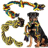 Decyam Hundespielzeug Hunde Kauspielzeug Seile 2 Stück, Welpenspielzeug aus Seil für...