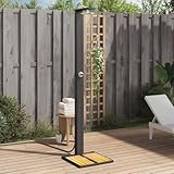 Festnight Gartendusche mit Bodenplatte Holz Aussendusche Garten Outdoor Dusche Garten Pool...