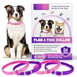 Zeckenhalsband für Hunde 4 Stück, Zecken-Flohschutz Halsband für Hunde,...