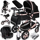 KESSER® Loops 3 in 1 Kinderwagen Kombikinderwagen komplettset incl. Babywanne & Buggy...