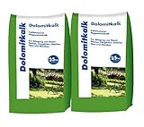 2x25 kg Dolomitkalk Rasenkalk - Zur Vorbeugung von Moosbildung im Rasen mit...