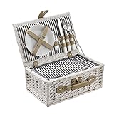 casa.pro Picknickkorb für 2 Personen Picknick-Set mit Kühltasche inkl....