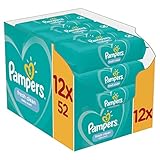 Pampers Fresh Clean Feuchttücher 1 Packungen mit 52 Stück, 624 Feuchttücher,...