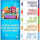 MACH MAL PAUSE® 500x Lustige Haftnotizen - die bunten Klebezettel (10x50 Blatt) sind das...