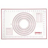 GWHOLE Silikonmatte Backmatte Silikon Teigmatte Wiederverwendbar Antihaft Rutschfest mit...